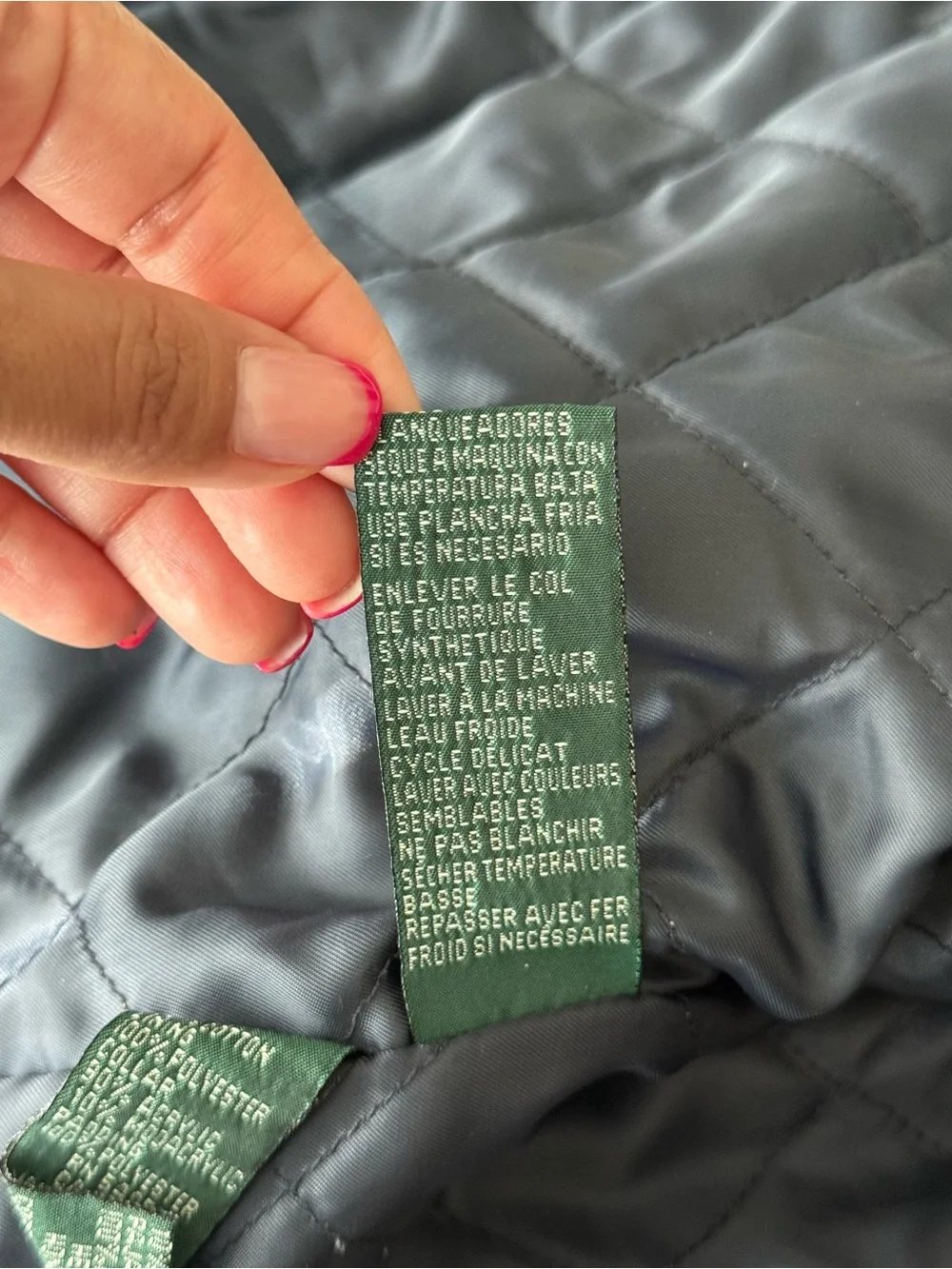 VTG Lauren Jeans Co Trucker Jacket Womens Petite M Blue Denim Quilted Lining 90s